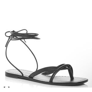 Loeffler Randall NEW Women's Lilla Ankle Tie‎ Sandals Flat Open Toe Strappy Chic